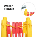 2.5 Meter Reflective Expandable Plastic Barrier with Water Fillable Base - Yellow