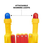 2.5 Meter Reflective Expandable Plastic Barrier with Water Fillable Base - Yellow