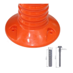 Delineator 100CM Orange AHSL-12211 UB R Unbreakable with Reflective Stripes