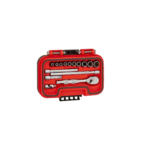 PROTO J47115AS 15-Piece 1/4 in. Drive Metric Hand Socket Set with Chrome Finish