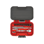 PROTO J47115AS 15-Piece 1/4 in. Drive Metric Hand Socket Set with Chrome Finish