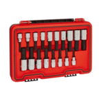 PROTO J54318H 18-Piece 1/2 in. Drive SAE/Metric Hand Hex Bit Set with Chrome Finish