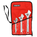 Proto J795A 3-Piece Adjustable Wrench Set, Satin Finish, Extra-Wide Jaw