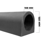 Wall Fender D Type Rubber Wall Protector 900x150x150