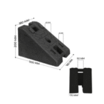 Wheel Chock Rubber 7KG AHSL-CH 12059 Heavy-Duty Wheel Stop Protector