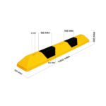 Wheel Stop PPC with Yellow and Black Contrast 10x15x110CM AHSL-12263 UB