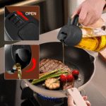 2-in-1 Olive Oil Dispenser and Sprayer for Controlled Cooking