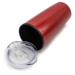 500ml Double-Wall Stainless Steel Travel Mug with Clear Lid