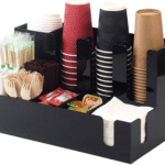 Cup Storage Organizer Acrylic Material for Paper Cups Napkins and Tableware Storage 
