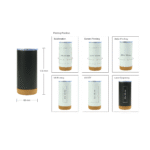 customized 450ml Vacuum-Insulated Stainless Steel Tumbler with Eco-Friendly Cork Base | Matte Black/White Travel Mug