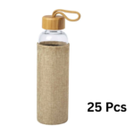 500ml Glass Bottle with Bamboo Cap & Natural Eco-Sleeve