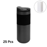 532ml Double Wall Stainless Steel Bottle with Slide-Lock Lid and Non-Slip Rubber Grip