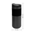 532ml Double Wall Stainless Steel Bottle with Slide-Lock Lid and Non-Slip Rubber Grip