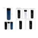 600ml Double Wall Stainless Steel Bottle with Integrated Phone Holder Lid