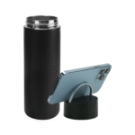 600ml Double Wall Stainless Steel Bottle with Integrated Phone Holder Lid