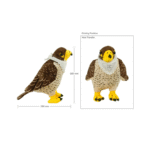 Branded Falcon Plush Toy with White Scarf (22cm)