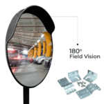 Convex Safety Mirror Black Outdoor - 60CM