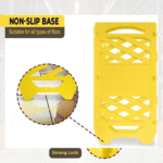 Folding Expandable Safety Barricade - 135 CM, High-Visibility Yellow