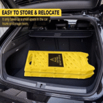 Folding Expandable Safety Barricade - 135 CM, High-Visibility Yellow