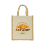 Laminated Cotton Bag with Natural Jute Gusset – 340 GSM