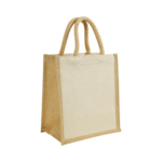 Laminated Cotton Bag with Natural Jute Gusset – 340 GSM