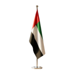 Large Size UAE Flag and Stand FQ-UAELG25M
