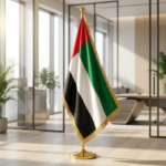Large Size UAE Flag and Stand FQ-UAELG25M