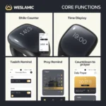 Weslamic iTasbih Salam+ Smart Tasbih Zikr Ring | Qibla & Prayer Assistant
