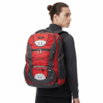 City Red & Grey Backpack with Bold, Durable Style