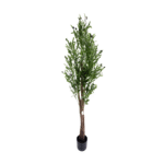 4 Pieces Artificial Slim Olive Tree with Braided Trunk (140 cm)