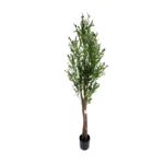 4 Pieces Artificial Slim Olive Tree with Braided Trunk (160 cm)