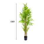 6 Pieces Artificial Golden Bamboo Tree Set (150 cm)