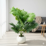 Artificial Fan Palm Simulation Plant (60 cm) Set of 6