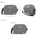 DORNIEL Document and Laptop Bag with Adjustable Strap