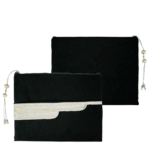 Laptop Sleeve Zipper Pouch with Bisht Embroidery & Tassel