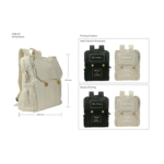 Natural Cotton Backpack with Zipper Closure and Branding Options