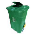 Plastic Trash Bin with Pedal And Wheels (120 Ltr)