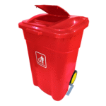 Plastic Trash Bin with Pedal & Wheels (120 Ltr)