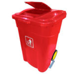 Plastic Trash Bin with Pedal & Wheels (240 Ltr)