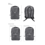 Promotional Backpack in Sophisticated Grey Polyester