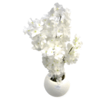 Set Of 6 Artificial Cherry Blossom Simulation Plant (55 cm) White