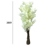 Set of 4 Artificial Cream Blossom Simulation Tree (200 cm)