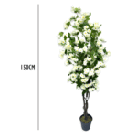 Set of 4 Artificial White Jasmine Simulation Tree (150 cm)