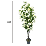 Set of 4 Artificial White Jasmine Simulation Tree (180 cm)