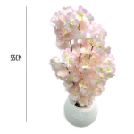 Set of 6 Artificial Cherry Blossom Simulation Plant (55 cm)