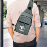 Triangular Sling Crossbody Bag with Headphone Hole & Versatile Wear
