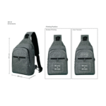 Triangular Sling Crossbody Bag with Headphone Hole & Versatile Wear