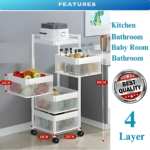 4 Layer Revolving Multi-Purpose Cart