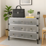 4-Tier Covered Shoe Storage Cabinet