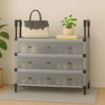 4-Tier Covered Shoe Storage Cabinet